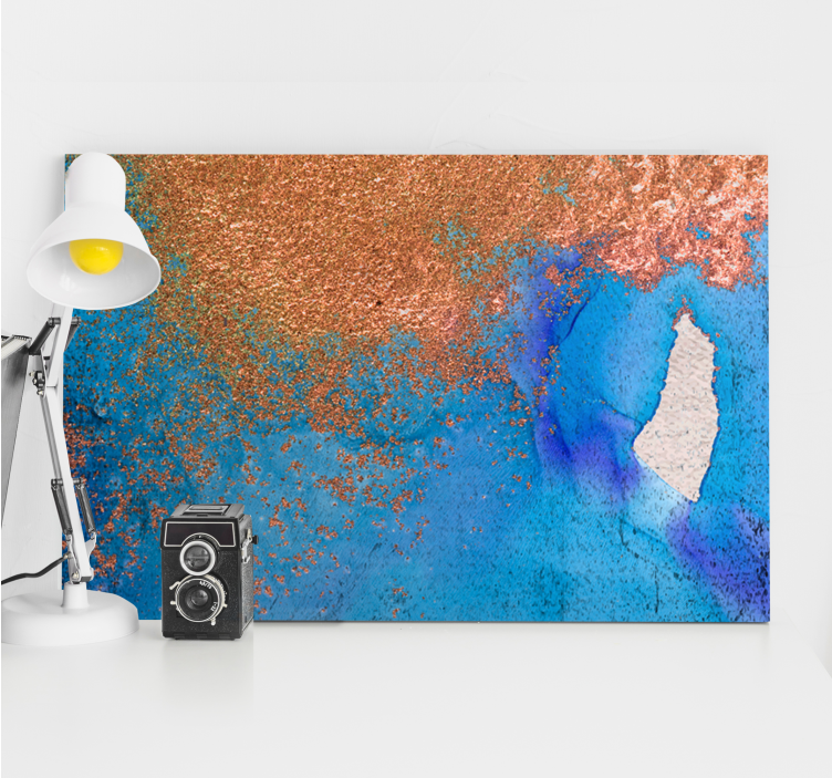 Textured blue abstract povzetek na platnu - TenStickers