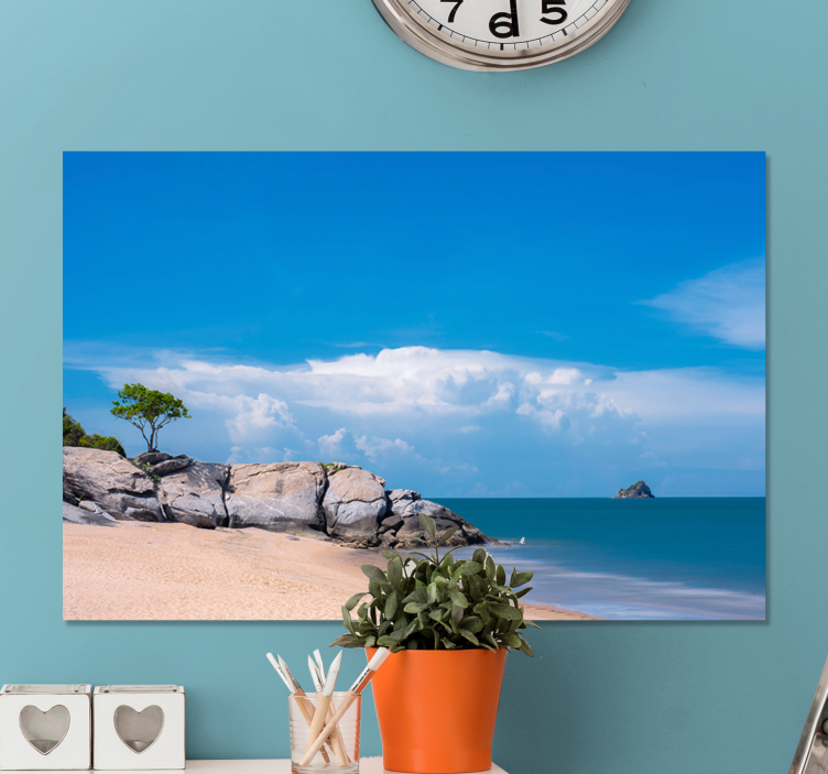 Tranquil coastal scene platno slika zemljevidov - TenStickers