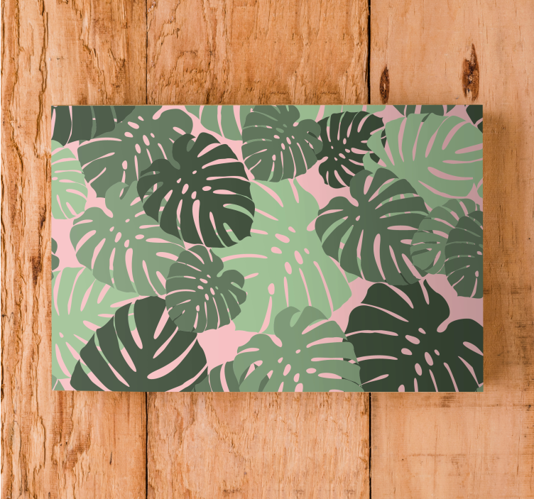 Tropical leaf motifs slikarsko platno z rastlinami - TenStickers