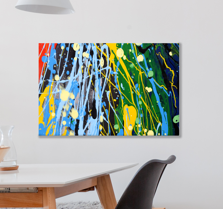 Umetniška mavrična barva splash platno art print - TenStickers