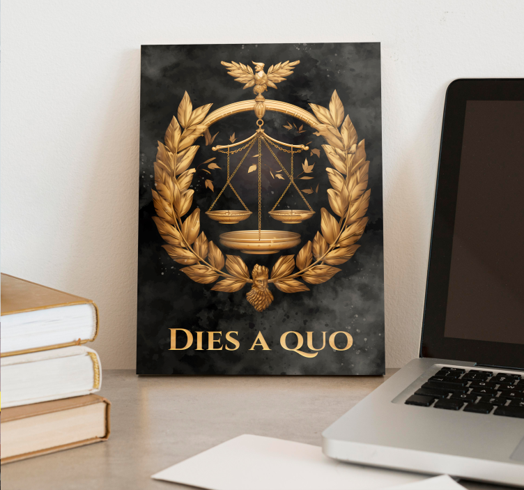 Uravnoteženje pravičnosti Platno za dekoracijo pisarne - TenStickers