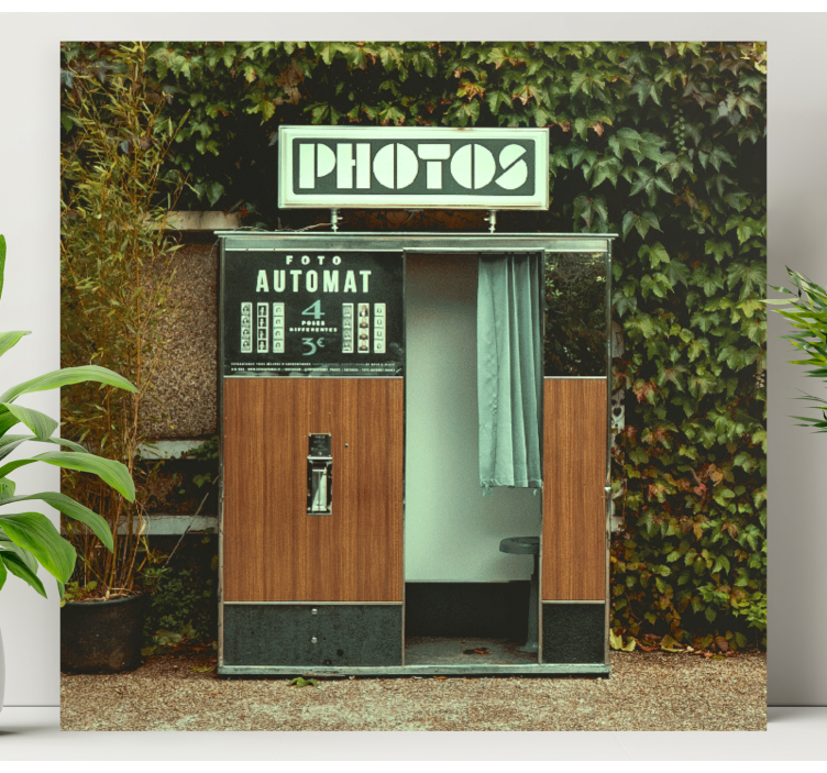 Vintage photo booth tisk video iger na platnu - TenStickers