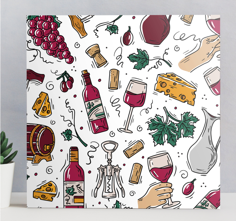 Wine tasting fun na platnu športnih slik - TenStickers
