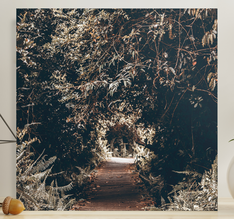 Wooded pathway platna z enojnim drevesnim motivom - TenStickers