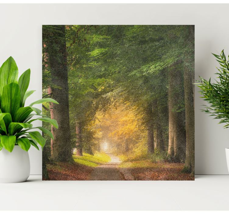 Woodland trail tranquility platno zemljevidov - TenStickers