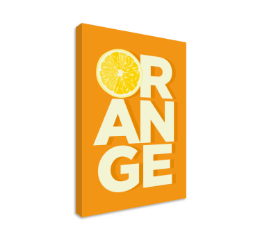 Narezano oranžno besedilo sadje platno umetnost - TenStickers