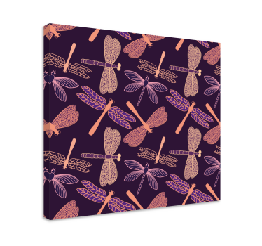 Delicate dragonfly patterns platno s sliko kačjega pastirja - TenStickers