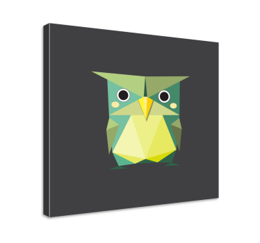 Origami sova živalsko platno - TenStickers
