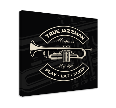 Pravi jazzman glasbeni tisk na platnu - TenStickers