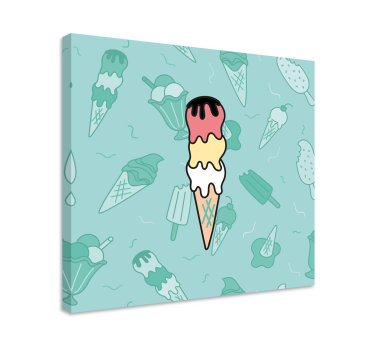 Ice cream cone delight v rustikalnem slogu - TenStickers