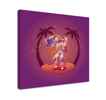 Astronaut dancing tisk video iger na platno - TenStickers