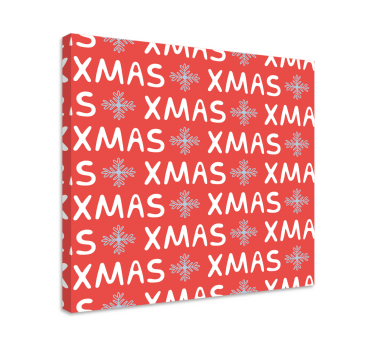 Xmas snowflakes pattern platno z drugimi napisi - TenStickers