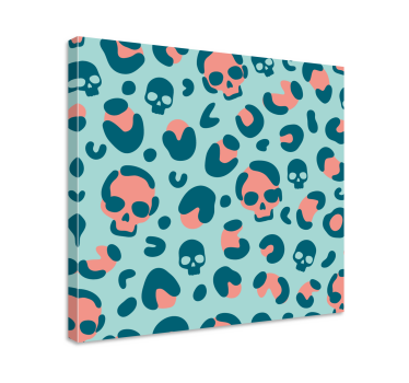 Skull pattern design platno z unikatnim besedilom - TenStickers
