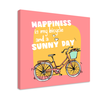 Sreča je sonce in kolesarske stenske umetnine - TenStickers