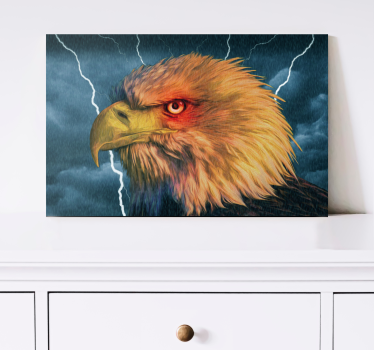 3d slike platna modrega električnega orla - TenStickers
