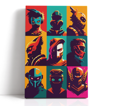 Pop Art Epic junaki tisk video iger na platno - TenStickers