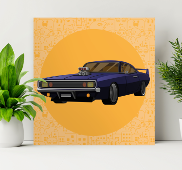 Classic muscle car tisk na platnu video iger - TenStickers