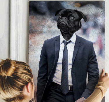 Dapper dog portrait platno slikarstvo psa - TenStickers