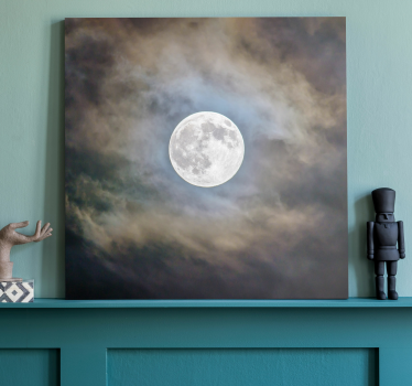 Full moon glow platno z inspirativnim besedilom - TenStickers