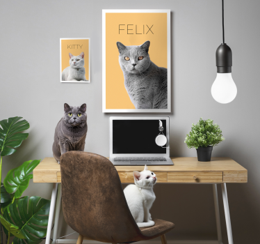 Minimalistična vodna barvna portret živali Platno za dekoracijo p - TenStickers