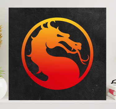 Mortal kombat dragon tisk video iger na platnu - TenStickers