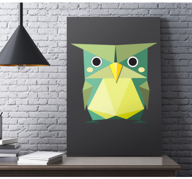 Origami sova živalsko platno - TenStickers