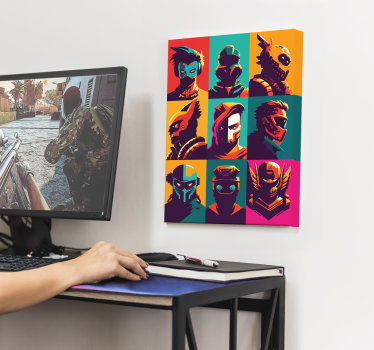 Pop Art Epic junaki tisk video iger na platno - TenStickers