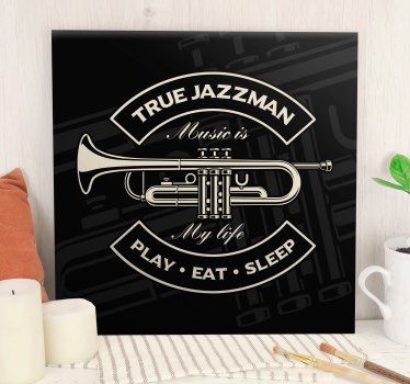 Pravi jazzman glasbeni tisk na platnu - TenStickers