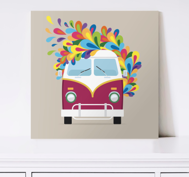 Retro vehicle splash tisk video iger na platno - TenStickers