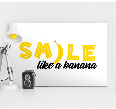 Smešen citat z natisnjenimi citati iz banane na stenah - TenStickers