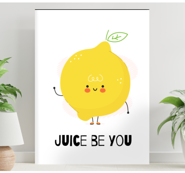 Smešni citat z rumenimi limoninimi zidnimi umetninami - TenStickers