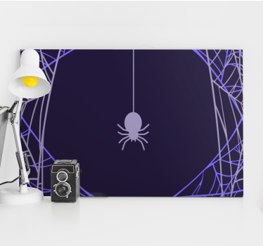 Spider web focus platno z alternativnim besedilom - TenStickers