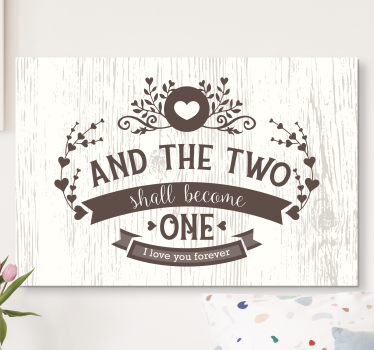 Vintage spalnica citat platno art - TenStickers