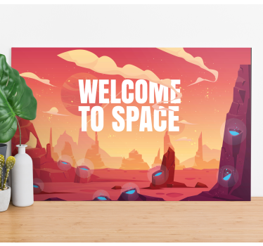 Welcome to space tisk video iger na platno - TenStickers
