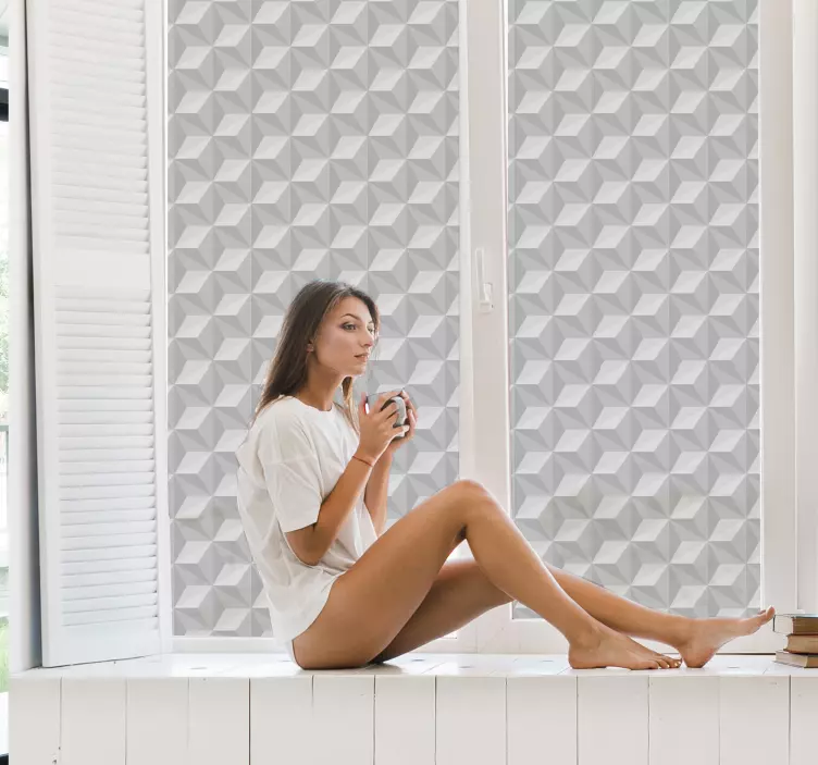 3d nalepka s kvadratnim oknom! - TenStickers