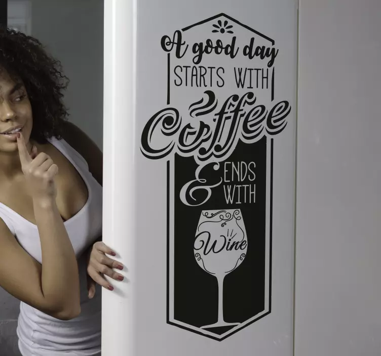 Nalepka za steno od kave in vina - TenStickers