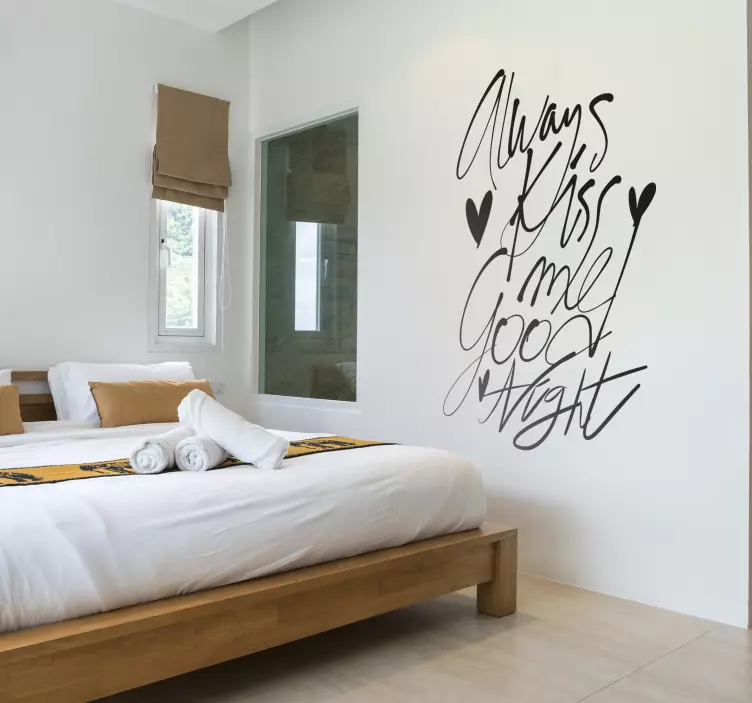 Vedno mi poljubi lahko noč besedilo vinilo - TenStickers