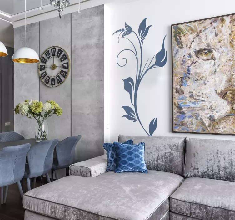 Cvetna dekoracija 58 stenska nalepka - TenStickers