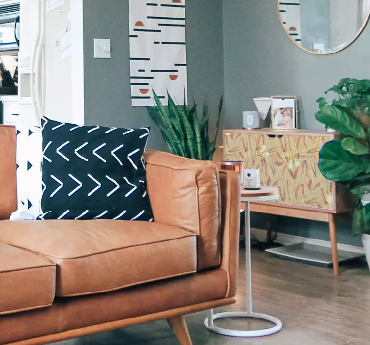 Autumn flores pattern nalepka za pohištvo - TenStickers