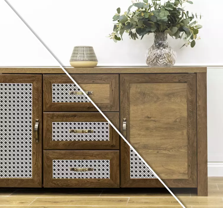 Sodoben vzorec listov Nalepka za pohištvo - TenStickers