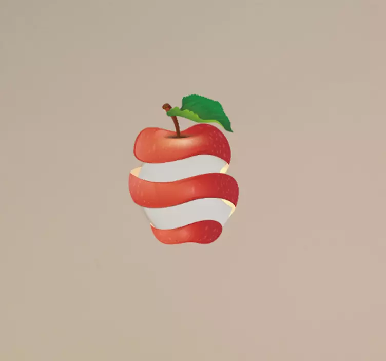 Jabolčna lupina macbook sadje nalepka za prenosni računalnik - TenStickers