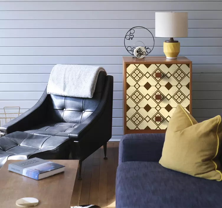 Mapuche romb dizajn Nalepka za pohištvo - TenStickers