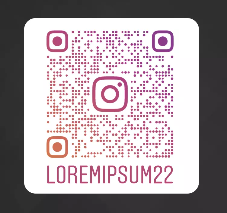 Večbarvna instagram qr koda personalizirana nalepka - TenStickers