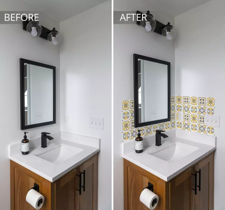 Nalepka za rumene in sive ploščice - TenStickers