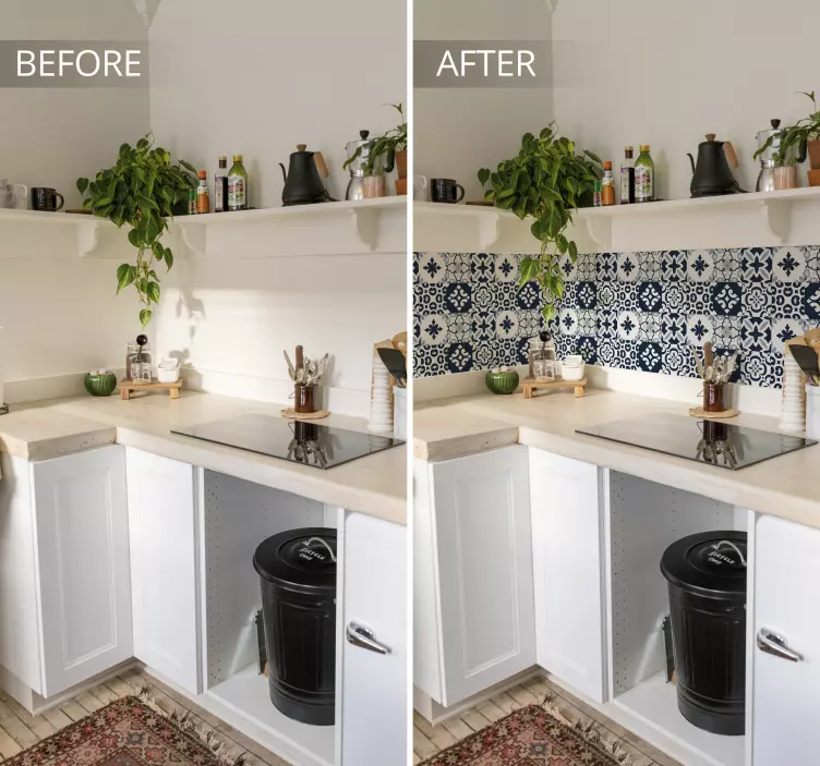 Navy geometric patterns dekorativna nalepka - TenStickers