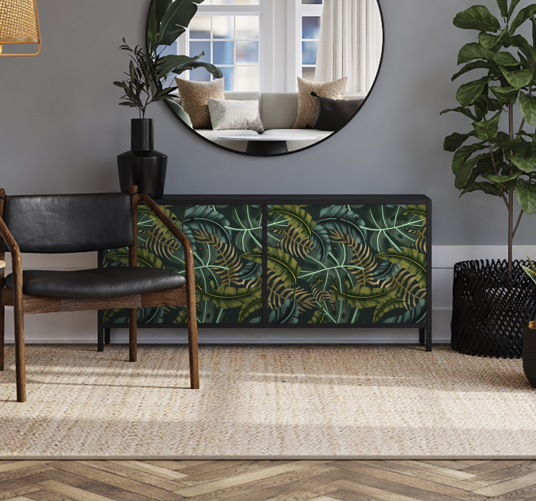 Tropskih listov Nalepka za pohištvo - TenStickers