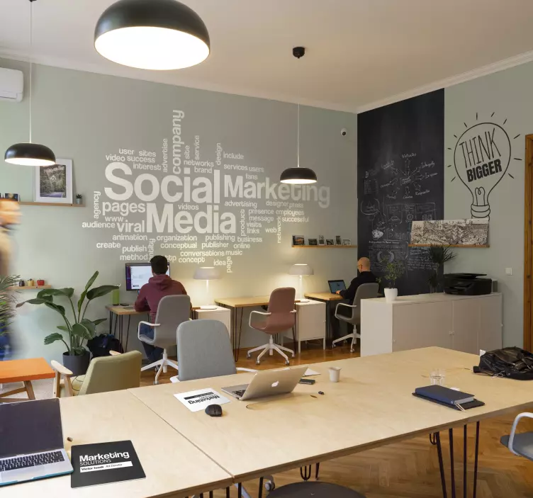 Razmišljaj večjo stensko nalepko - TenStickers