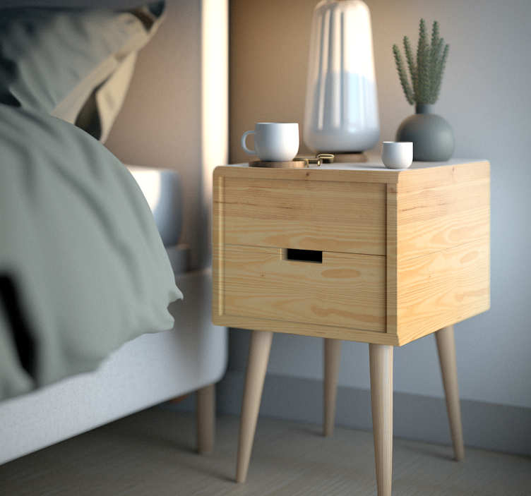 Svetla lesena Nalepka za pohištvo - TenStickers