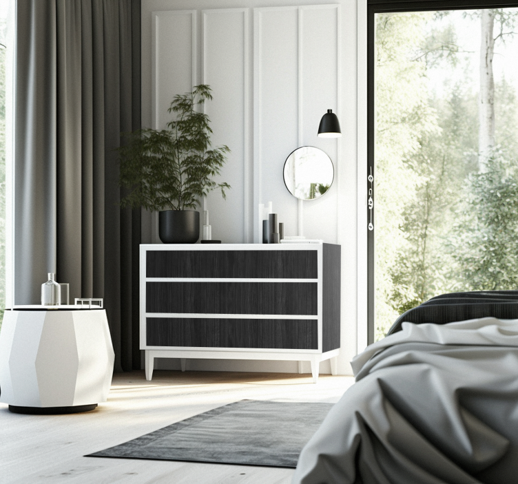 Črna lesa Nalepka za pohištvo - TenStickers