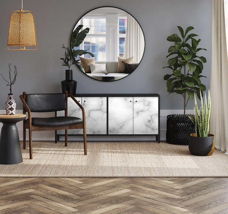 Beli mramor Nalepka za pohištvo - TenStickers